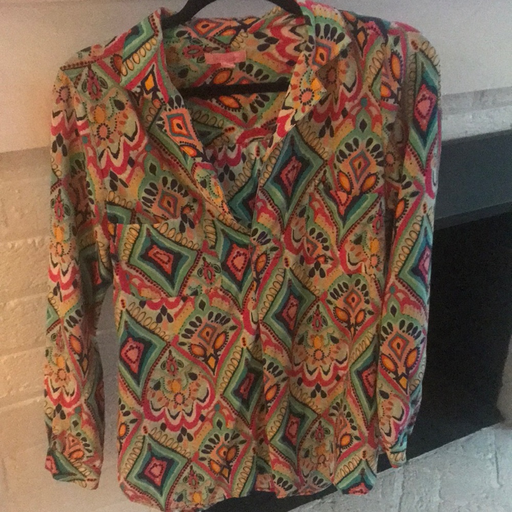 Lilly Pulitzer Crown Jewels long sleeve blouse